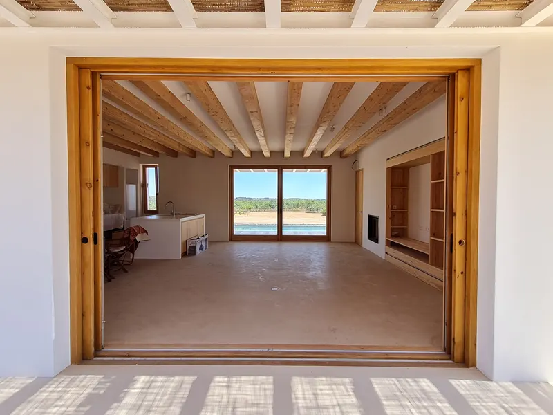Can Cordeta: pérgola interior