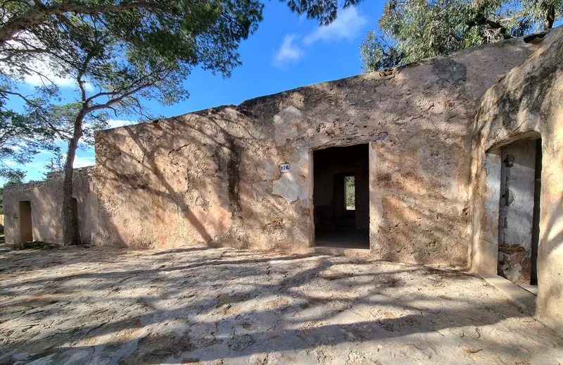 Can Simonet: exterior patio principal